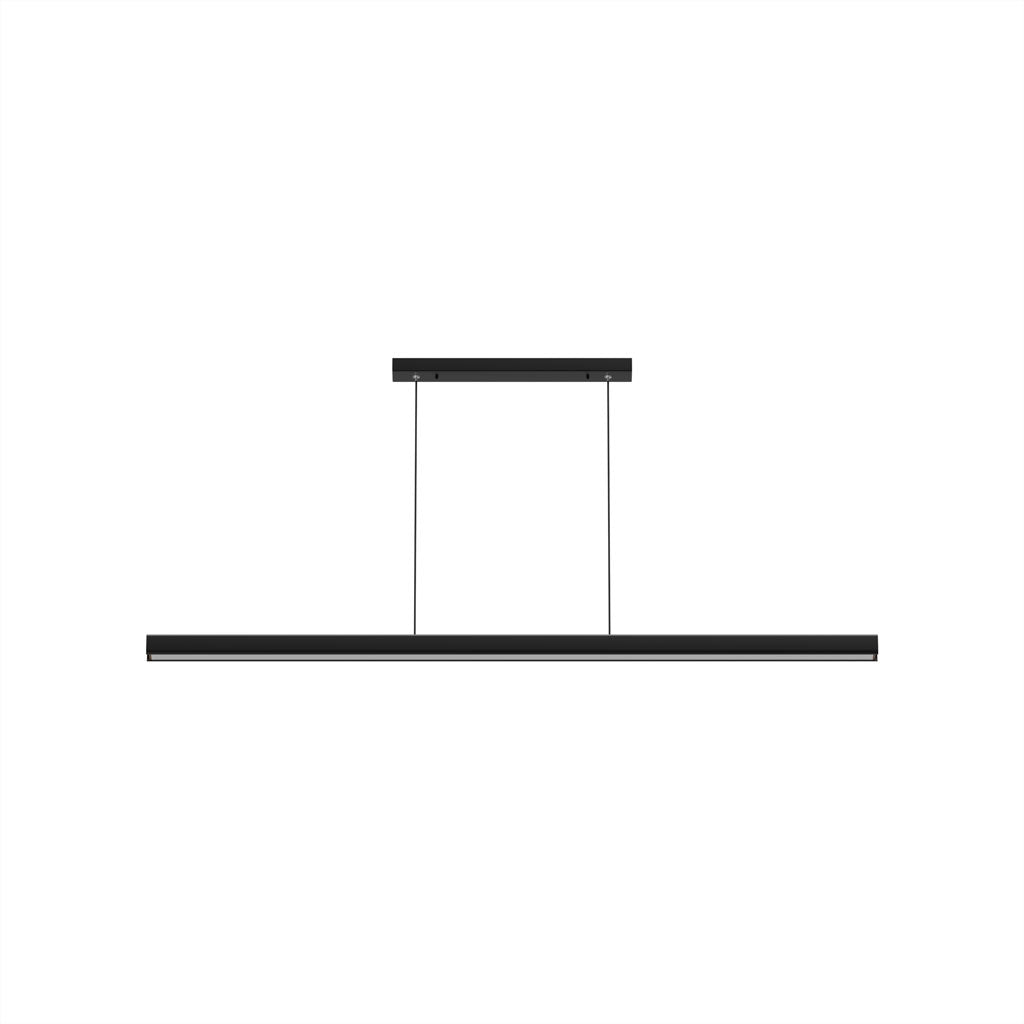 Sleek Metal Wood Linear Dining Kitchen Pendant Lamp