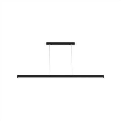 Sleek Metal Wood Linear Dining Kitchen Pendant Lamp
