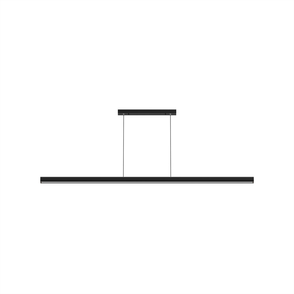 Sleek Metal Wood Linear Dining Kitchen Pendant Lamp