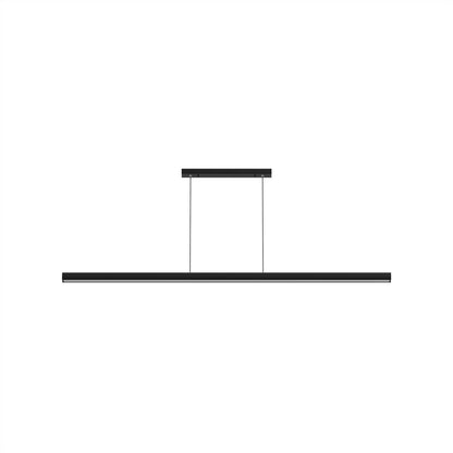 Sleek Metal Wood Linear Dining Kitchen Pendant Lamp