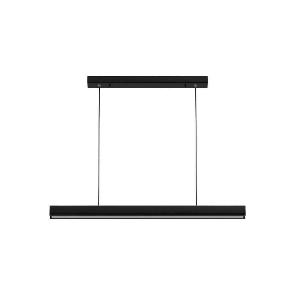 Sleek Metal Wood Linear Dining Kitchen Pendant Lamp