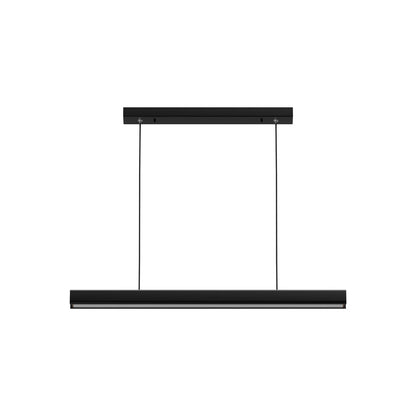 Sleek Metal Wood Linear Dining Kitchen Pendant Lamp