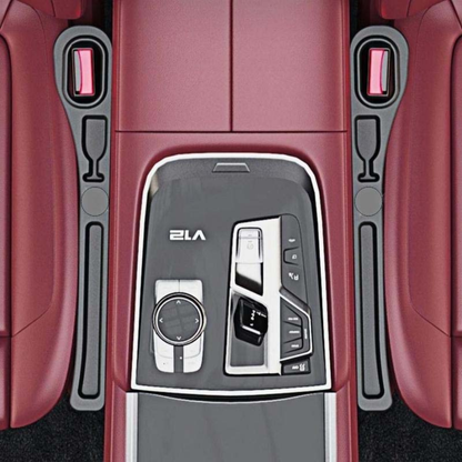Luxury Car Seat Gap Storage Faux Leather Tray