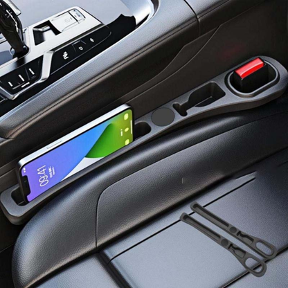 Luxury Car Seat Gap Storage Faux Leather Tray - Cofik