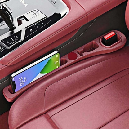 Luxury Car Seat Gap Storage Faux Leather Tray