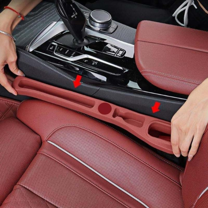 Luxury Car Seat Gap Storage Faux Leather Tray