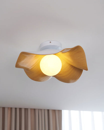 Simple LED Wood Effect Ceiling Light Fixture