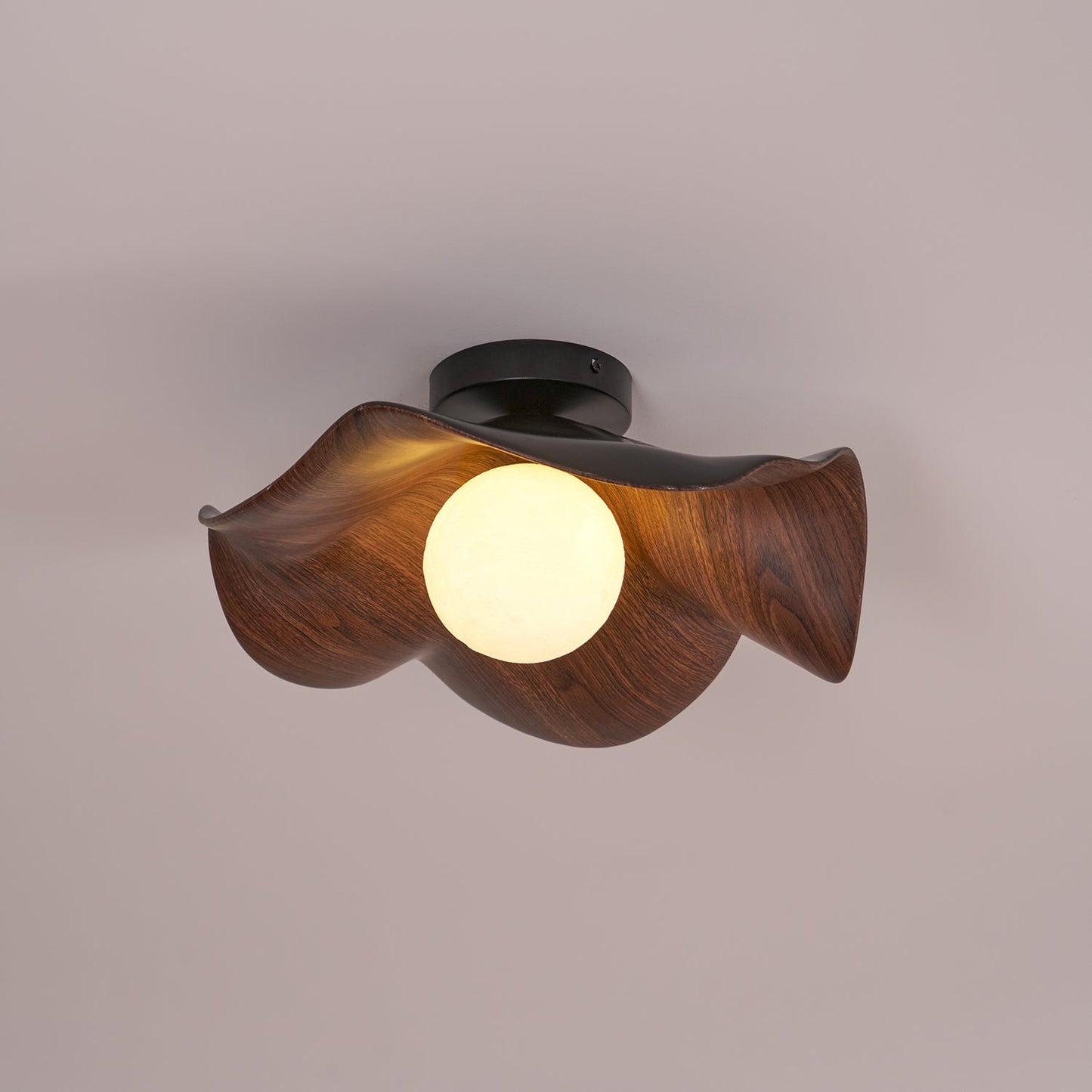 Simple LED Wood Effect Ceiling Light Fixture