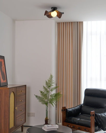 Simple LED Wood Effect Ceiling Light Fixture