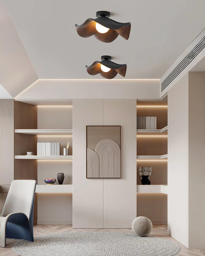 Simple LED Wood Effect Ceiling Light Fixture