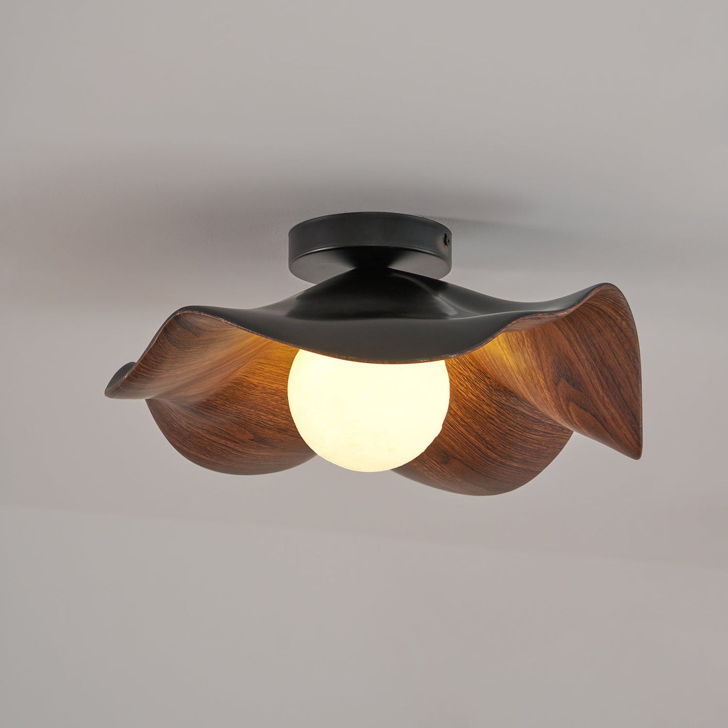 Simple LED Wood Effect Ceiling Light Fixture
