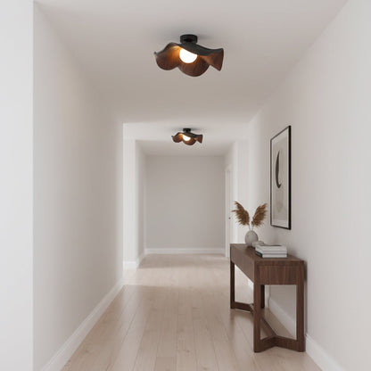Simple LED Wood Effect Ceiling Light Fixture