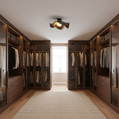 Simple LED Wood Effect Ceiling Light Fixture
