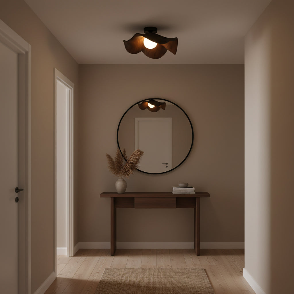 Simple LED Wood Effect Ceiling Light Fixture