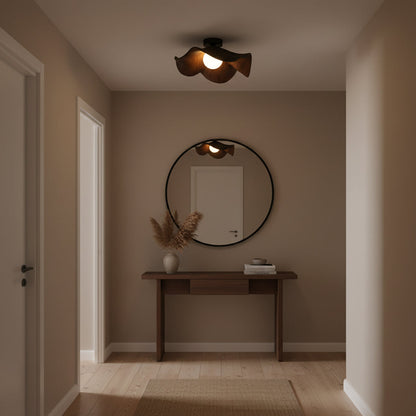 Simple LED Wood Effect Ceiling Light Fixture