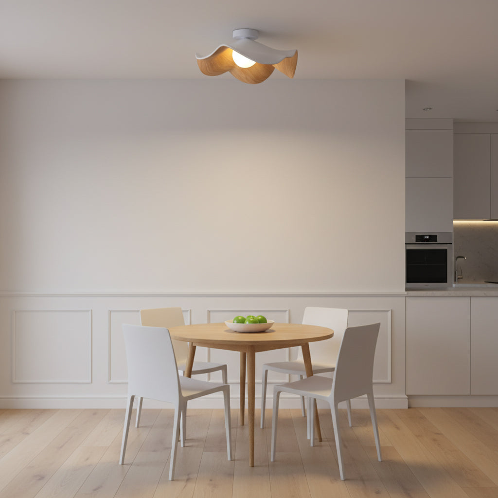 Simple LED Wood Effect Ceiling Light Fixture