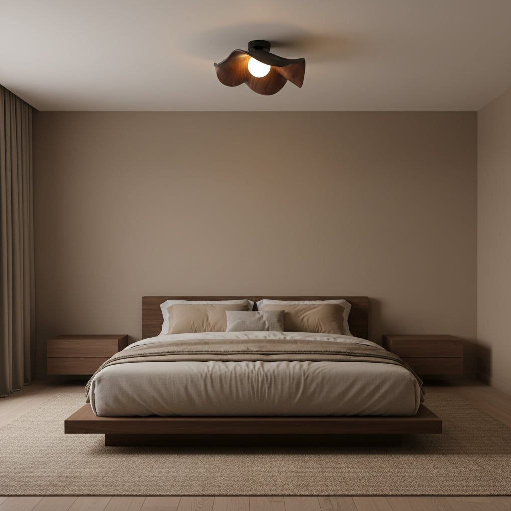 Simple LED Wood Effect Ceiling Light Fixture