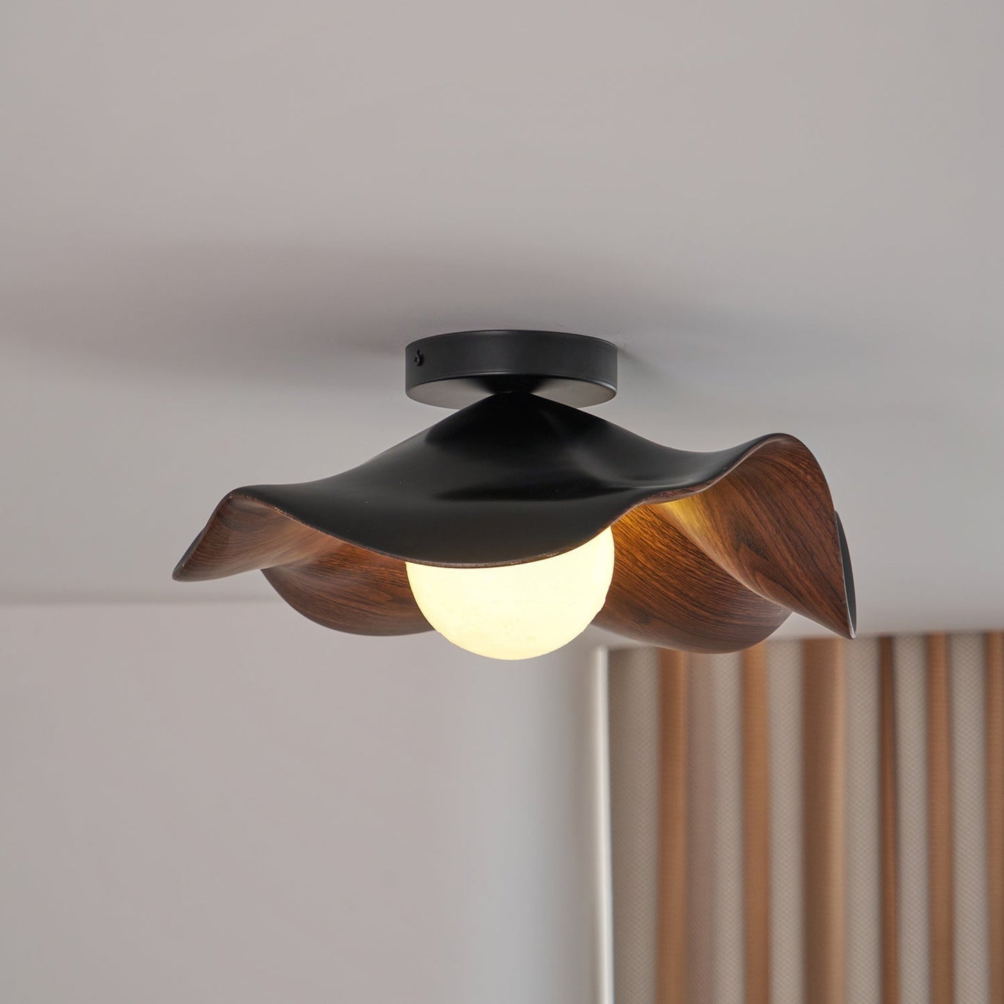 Simple LED Wood Effect Ceiling Light Fixture