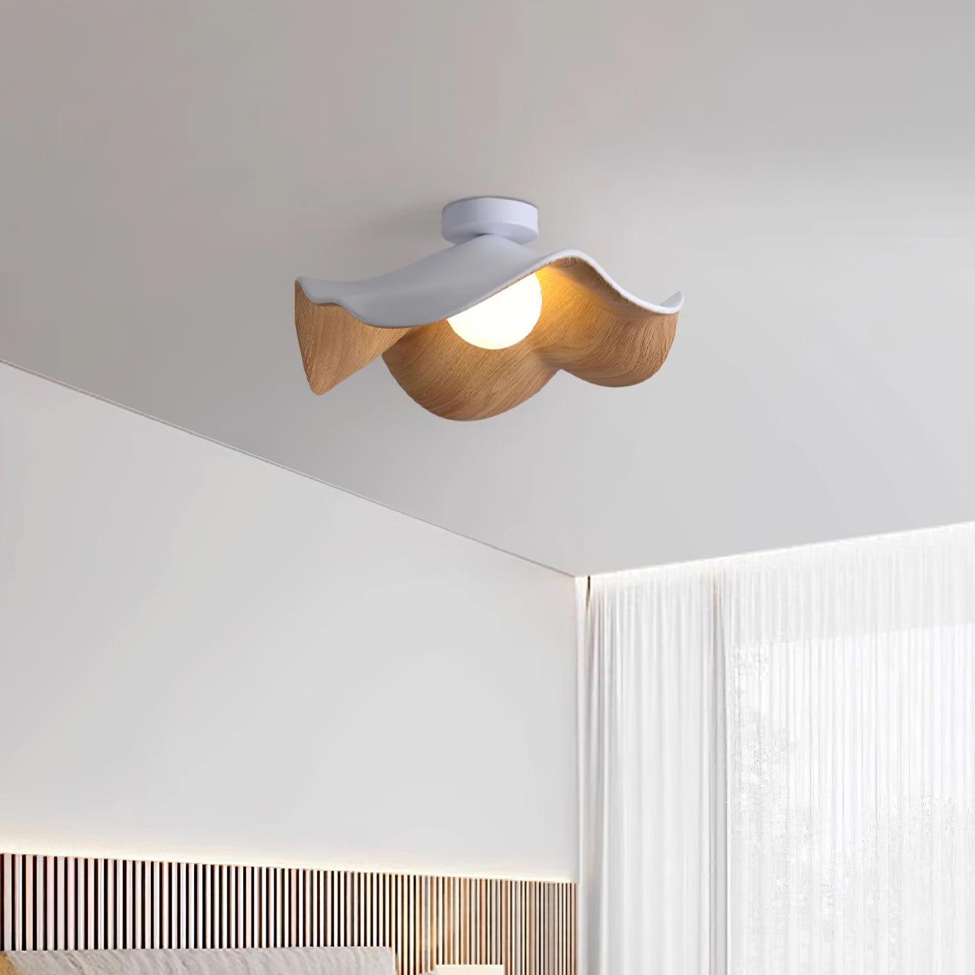 Simple LED Wood Effect Ceiling Light Fixture