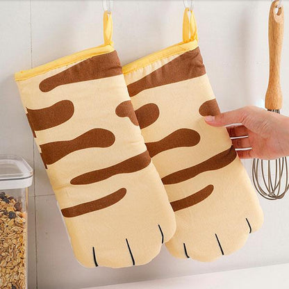 Cute Kitty Heat Resistant Oven Mitts