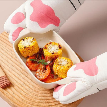 Cute Kitty Heat Resistant Oven Mitts