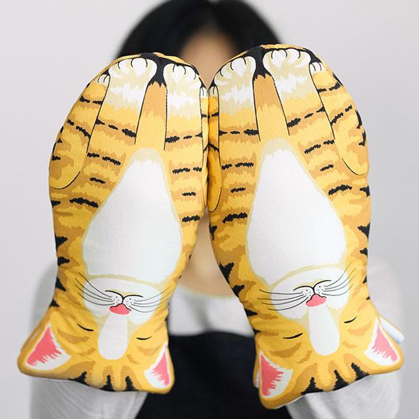 Cute Kitty Heat Resistant Oven Mitts