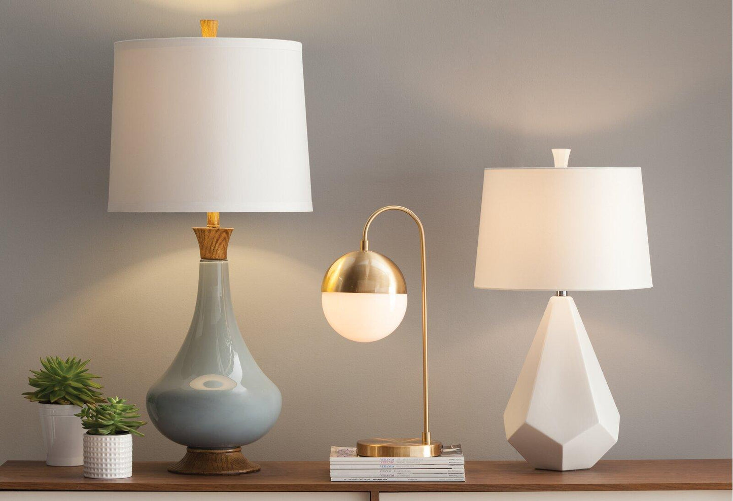 Rustic Green Glass Table Lamp