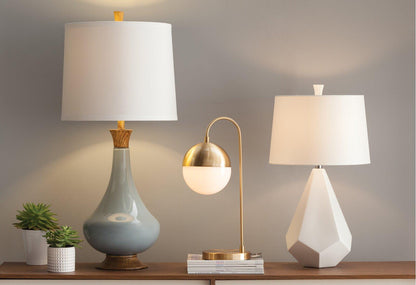 Rustic Green Glass Table Lamp