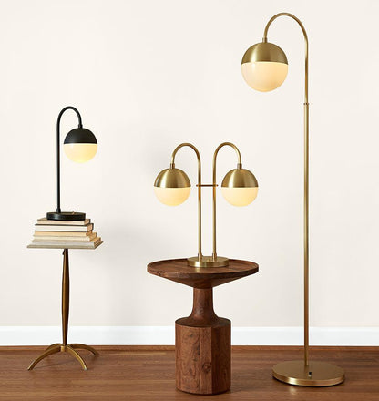 Rustic Green Glass Table Lamp