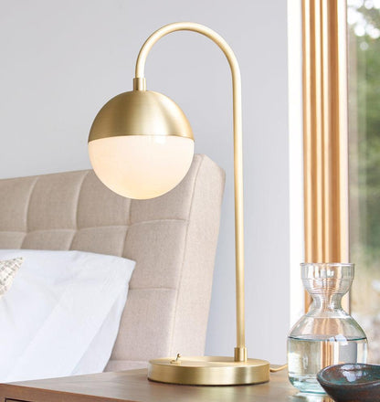 Rustic Green Glass Table Lamp