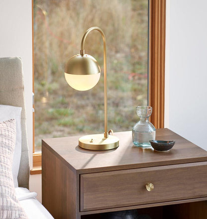 Rustic Green Glass Table Lamp