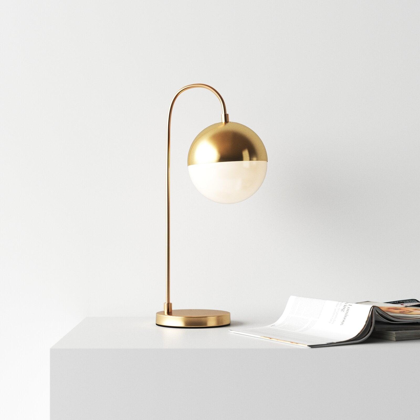 Rustic Green Glass Table Lamp - Cofik