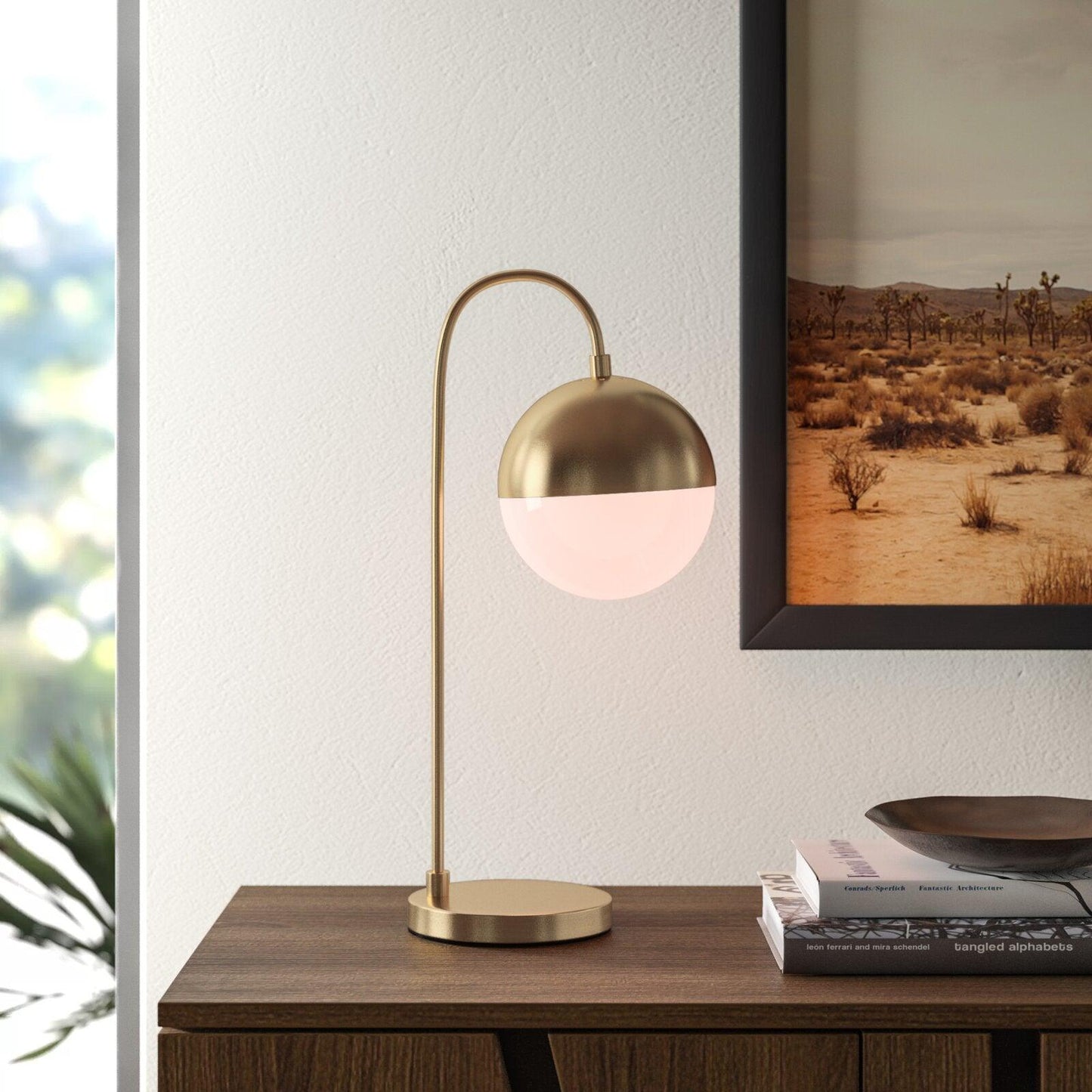Rustic Green Glass Table Lamp