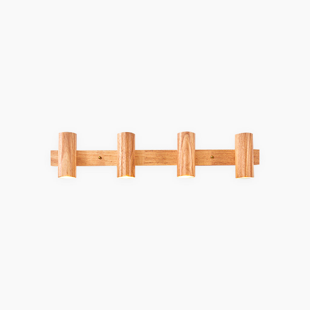 Adjustable Wooden Spotlight Lamp 3 Head Modern Ceiling Light