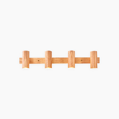 Adjustable Wooden Spotlight Lamp 3 Head Modern Ceiling Light