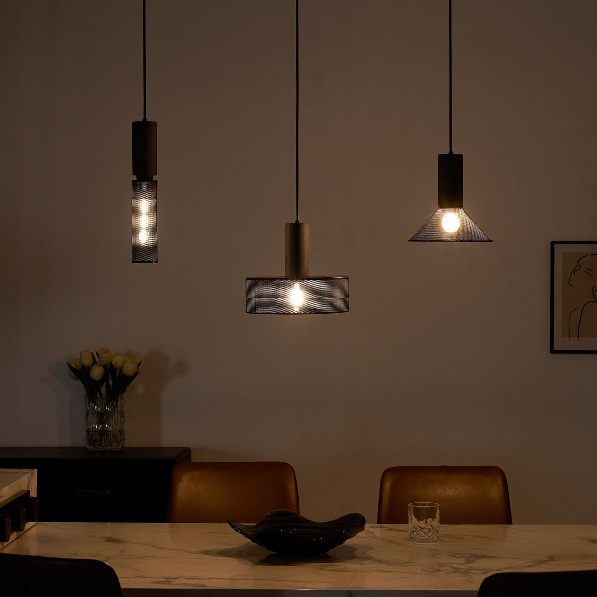 Modern Metal Pendant Light Adjustable Ceiling Fixture