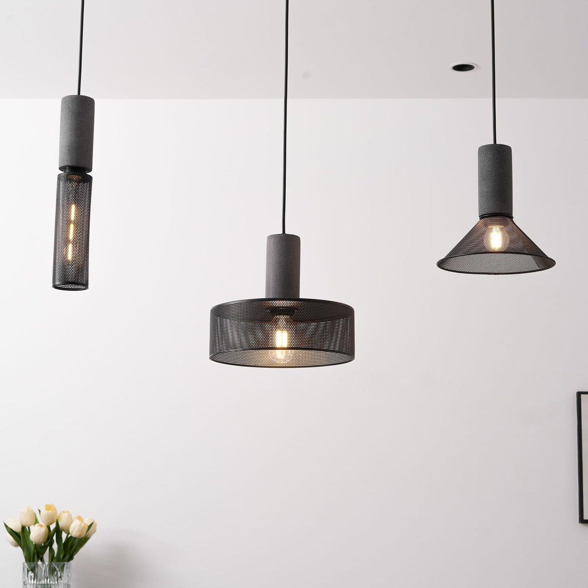Modern Metal Pendant Light Adjustable Ceiling Fixture