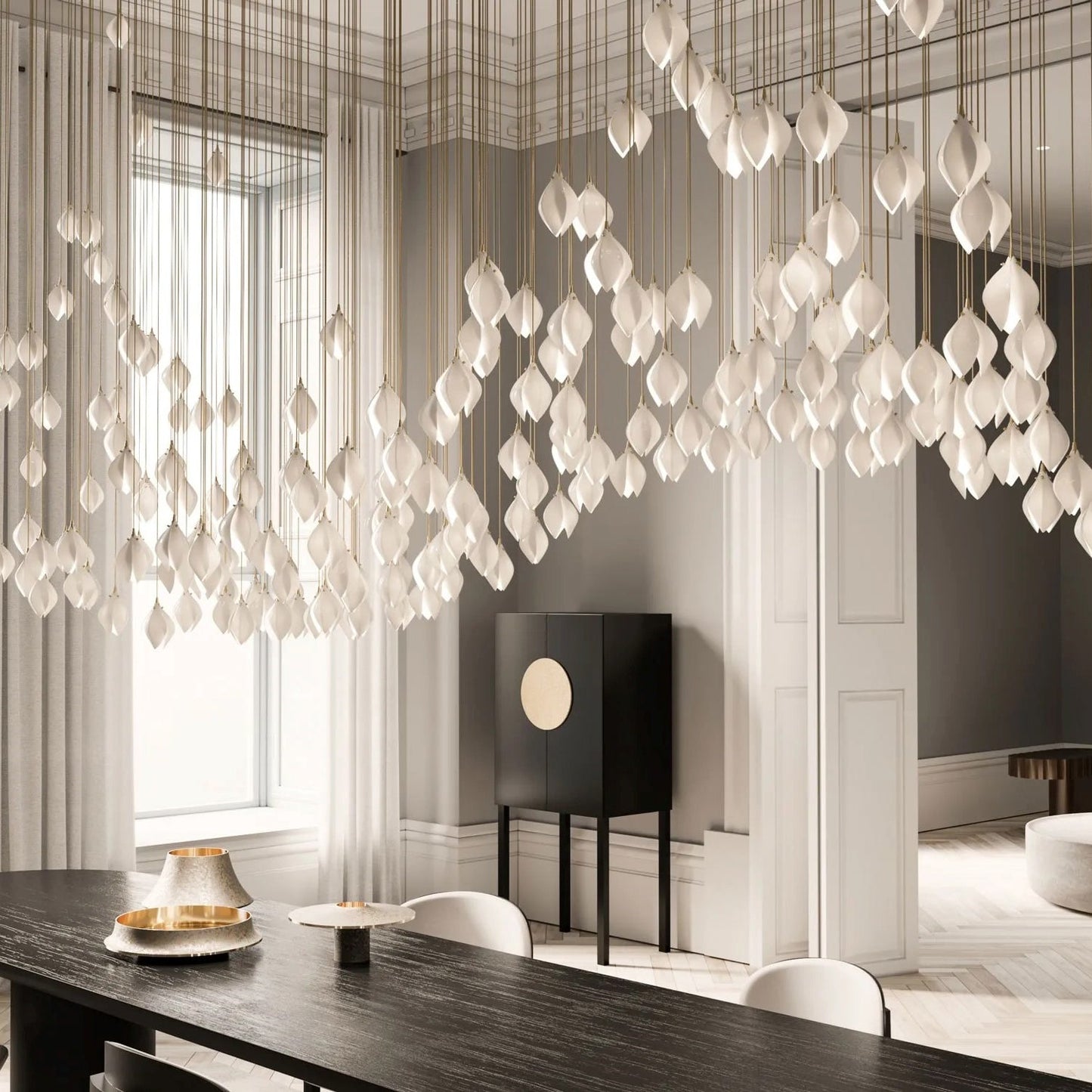 Elegant White Hanging Pendant Lamp