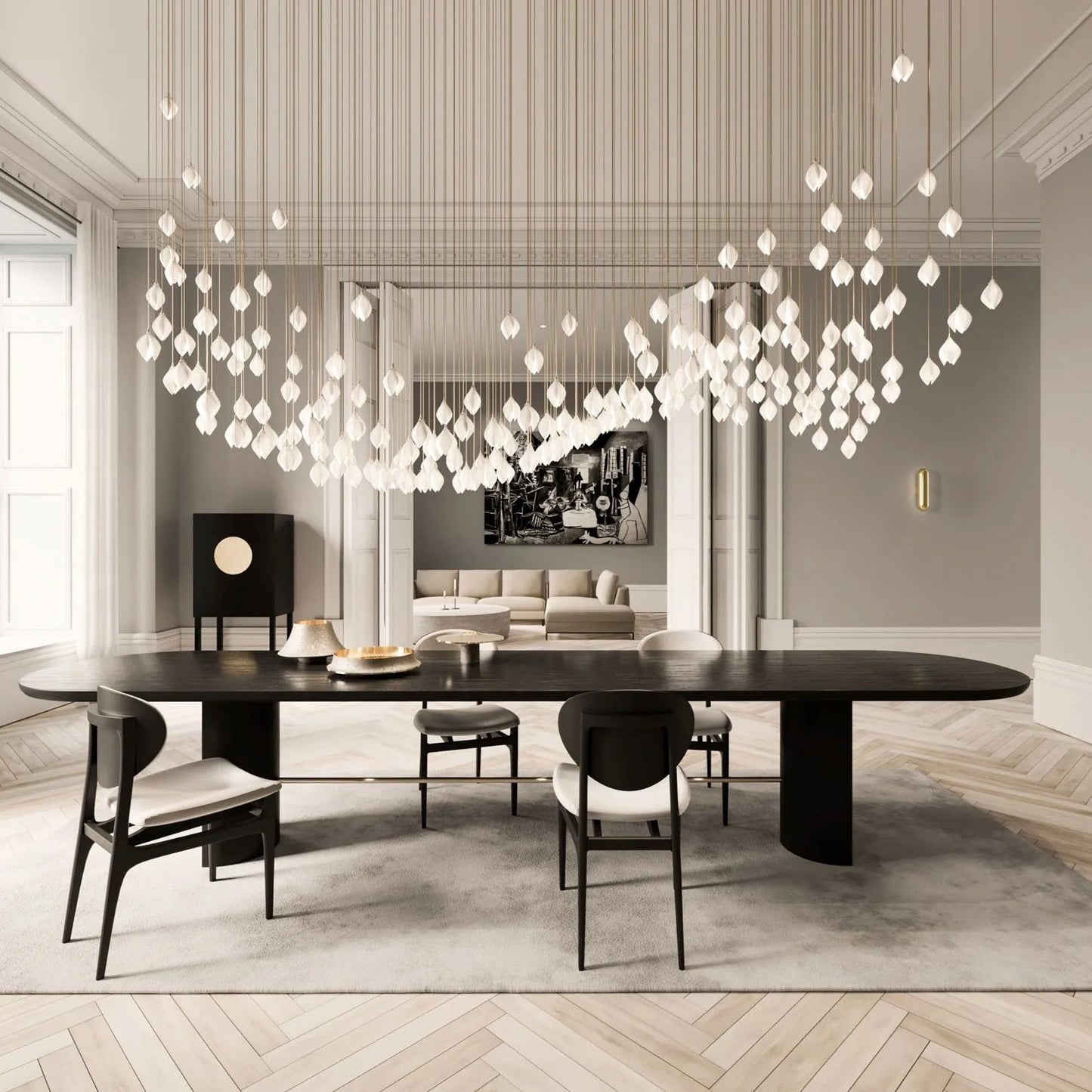 Elegant White Hanging Pendant Lamp