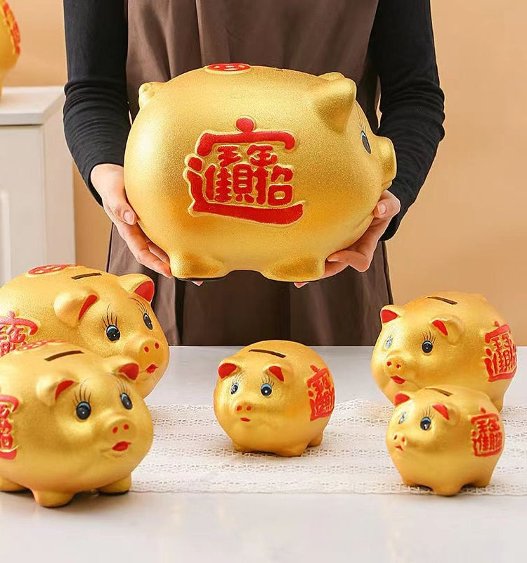 Big Ceramic Piggy Bank Kids Money Box