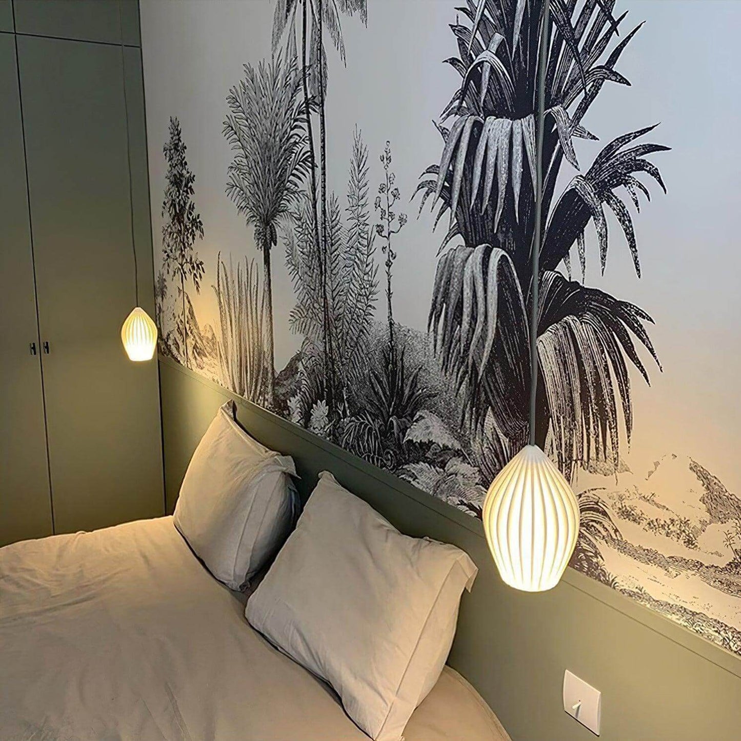 Simple White Ceramic Pendant Light Fixture