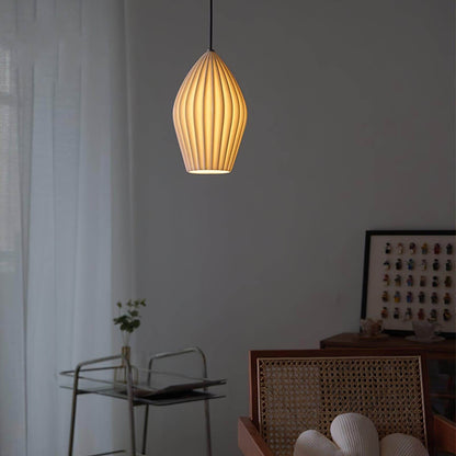 Simple White Ceramic Pendant Light Fixture