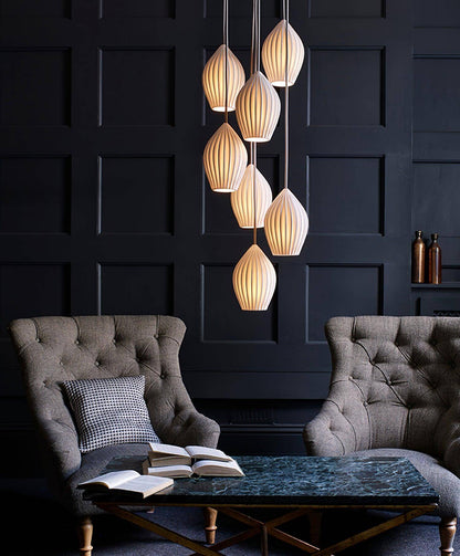 Simple White Ceramic Pendant Light Fixture