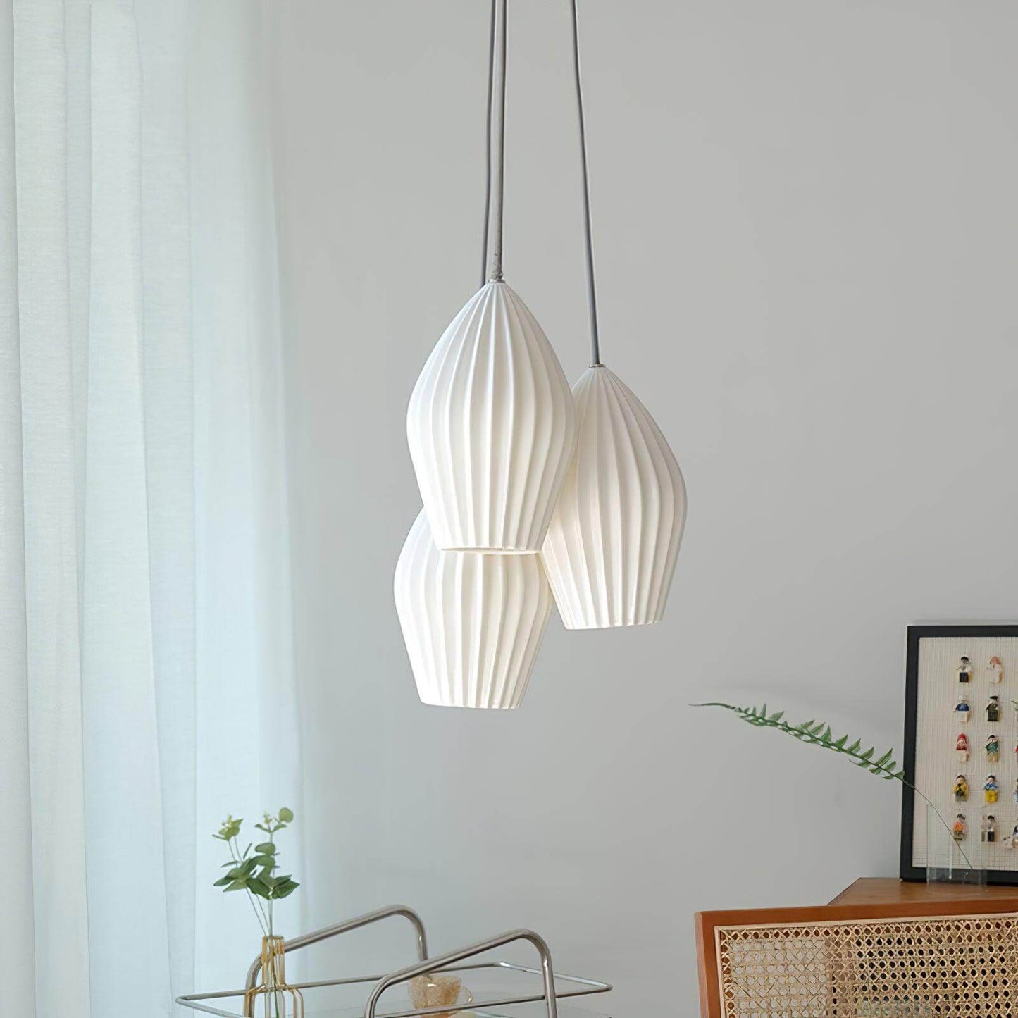 Simple White Ceramic Pendant Light Fixture