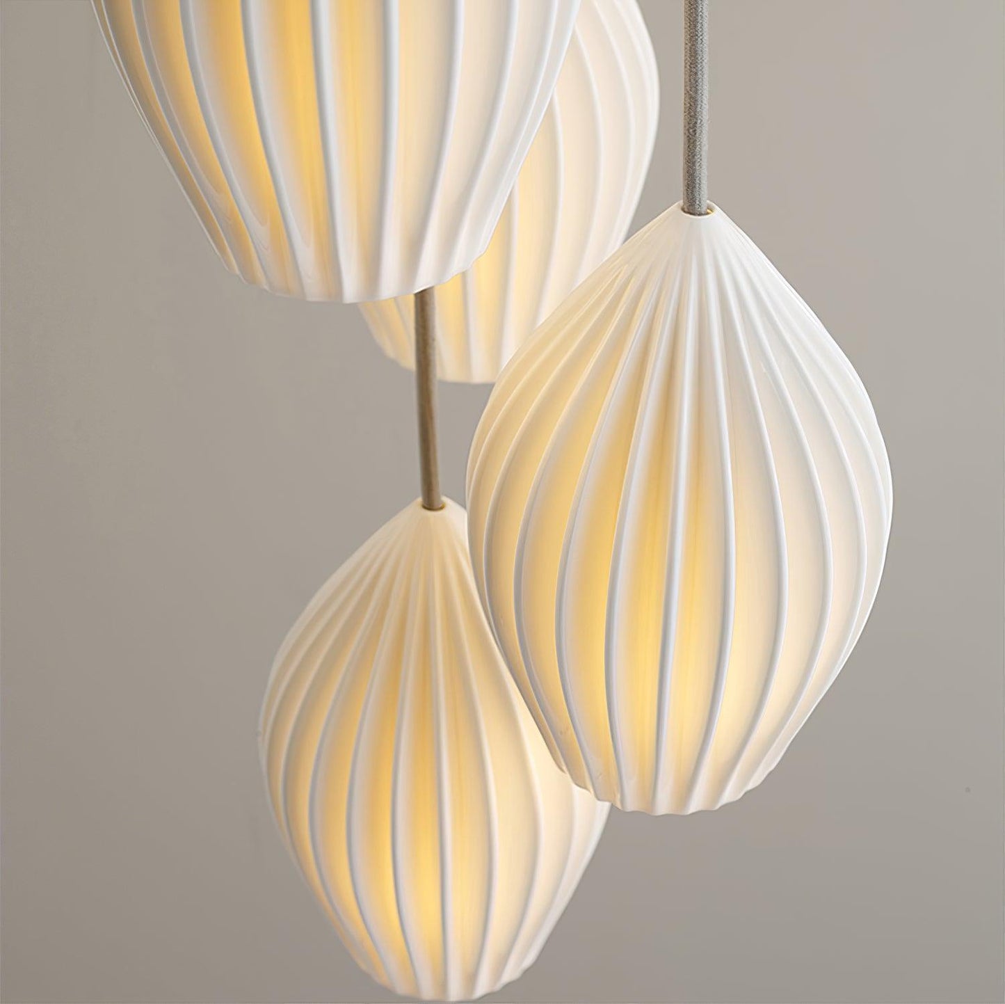 Simple White Ceramic Pendant Light Fixture