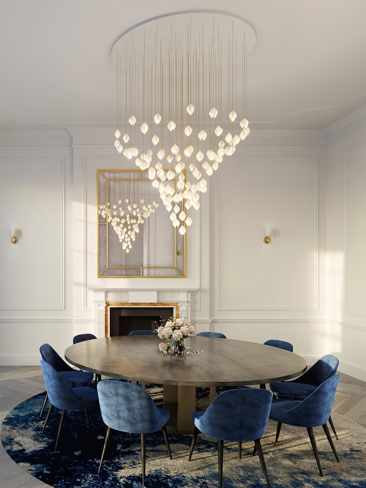 Elegant White Hanging Pendant Lamp