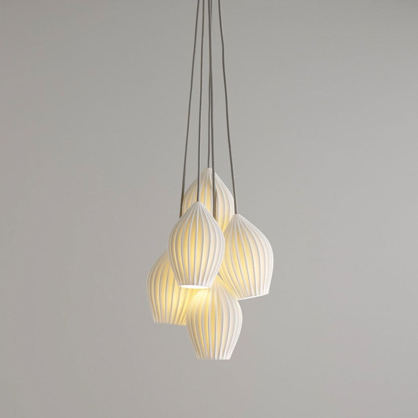 Simple White Ceramic Pendant Light Fixture