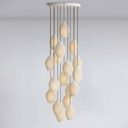 Simple White Ceramic Pendant Light Fixture