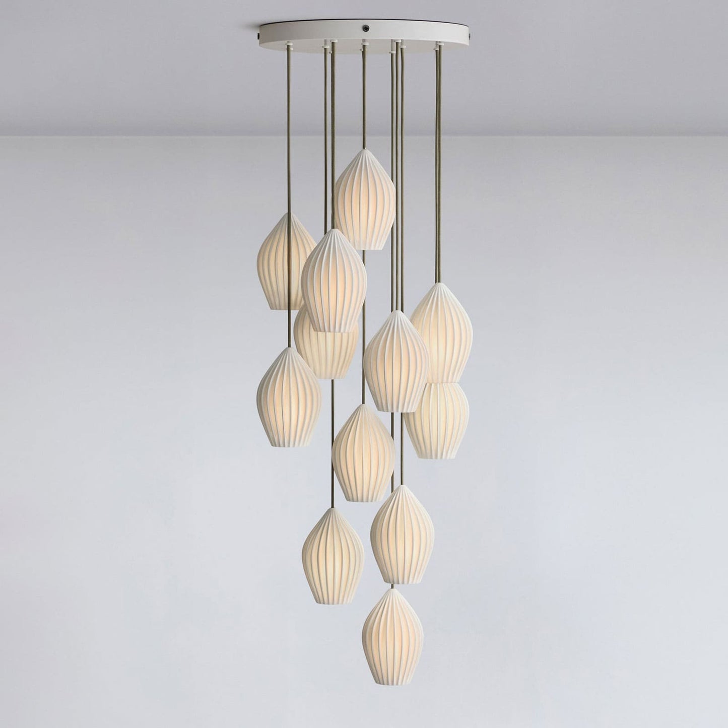 Simple White Ceramic Pendant Light Fixture