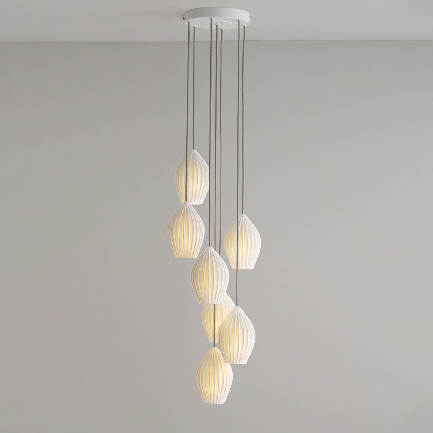 Simple White Ceramic Pendant Light Fixture